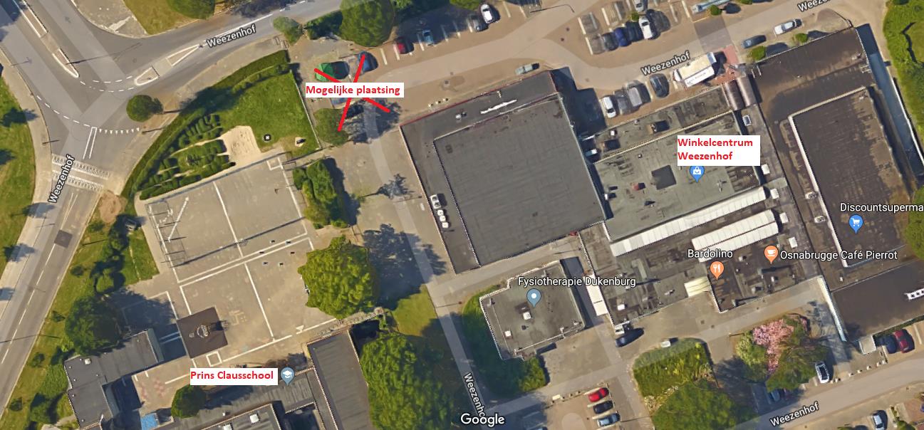 Plattegrond plek Huis van Weezenhof